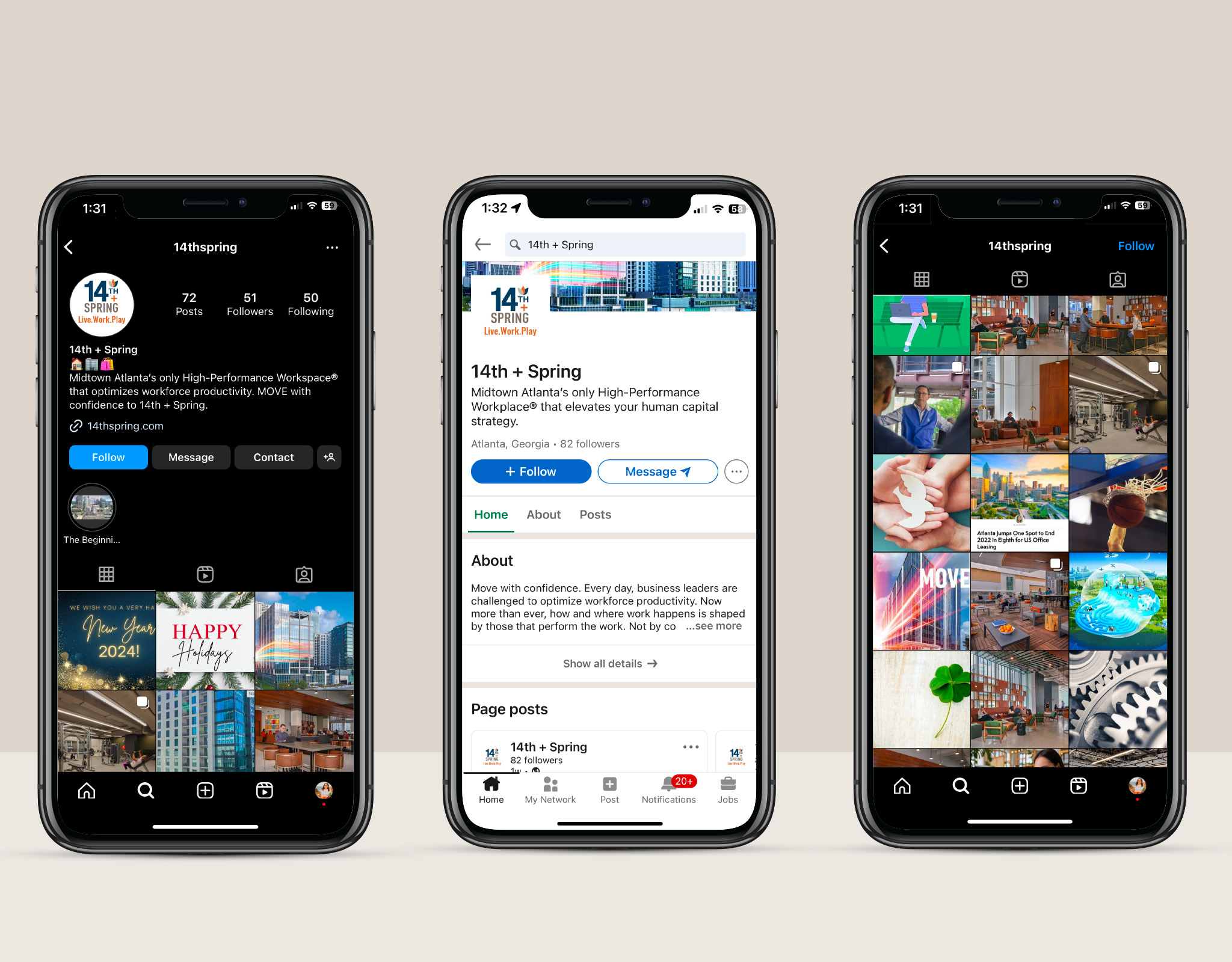 14th + Spring Social Media