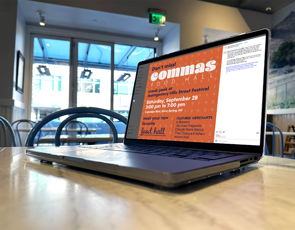 Commas Food Hall Social Media