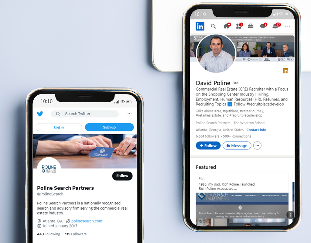 Poline Search Partners Social Media