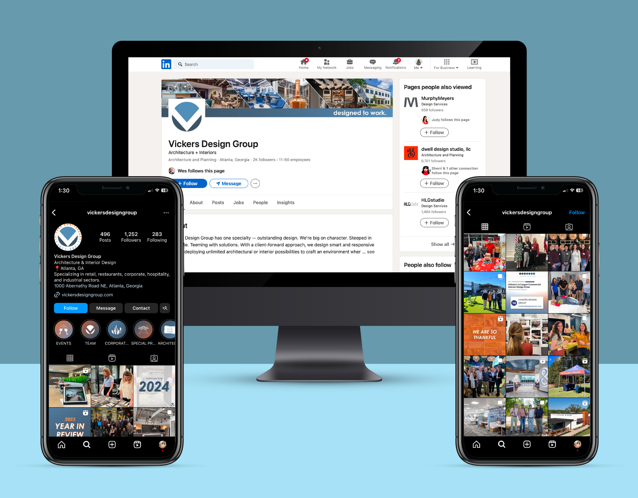 Vickers Design Group Social Media